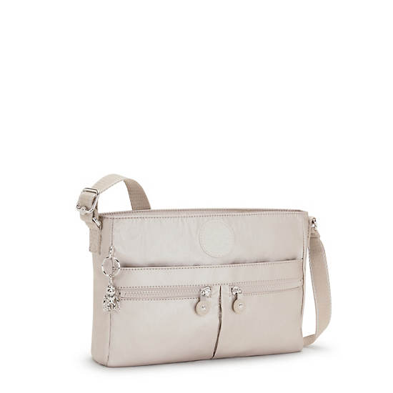 Kipling New Angie Metallic Crossbodytassen Beige | België 2016PJ